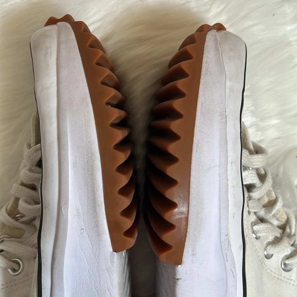 Converse White Run Star Hike Hi Platform Sneakers - Picture 10 of 16